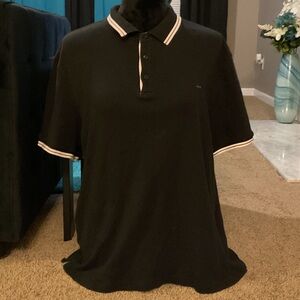 Michael Kors Black Polo with White Contrast Trim